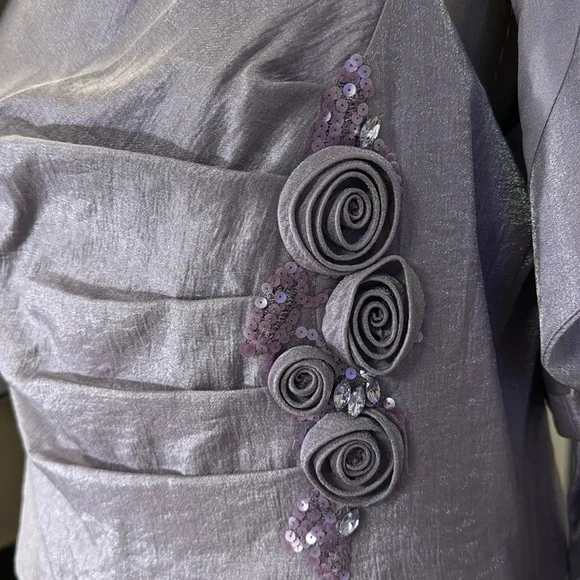 KM collections by Milla Bell lavender mother of the bride dress with jac… - Picture 4 of 9